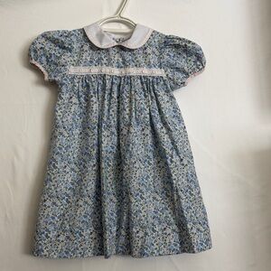 Delightful Blue Floral Kids Dress